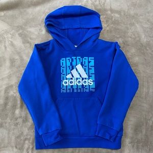 Blue Adidas Hoodie Boys Medium